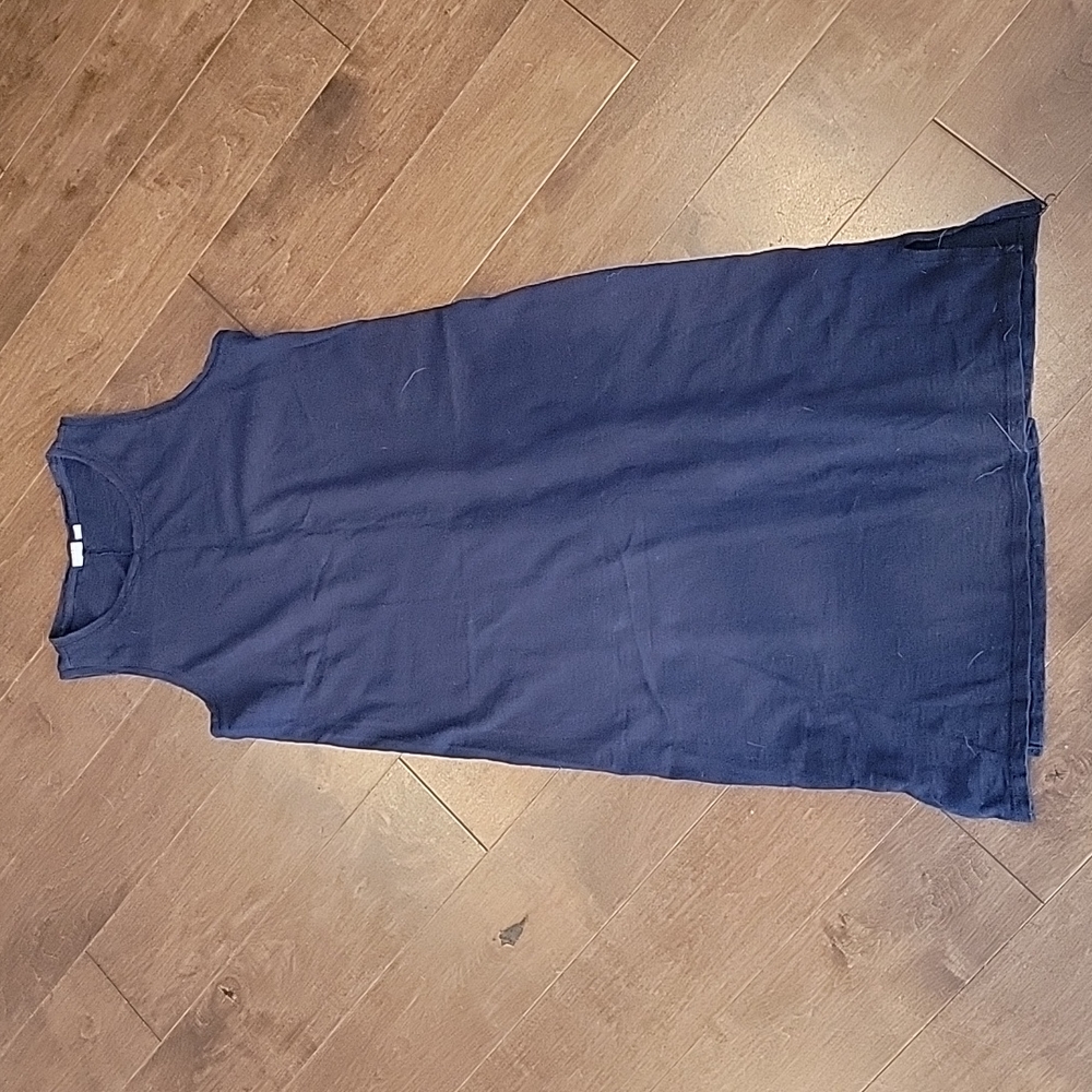 Navy midi dress